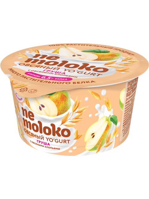 Продукт овсяный Nemoloko с грушей 5%, 130г