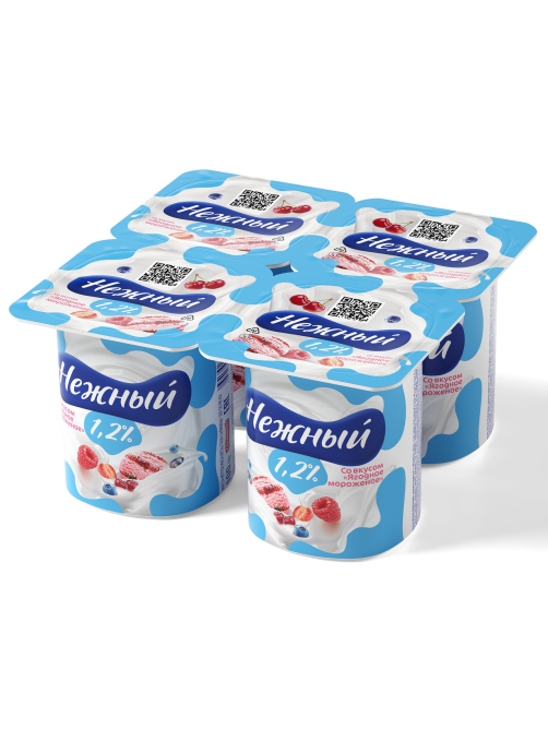 Йогуртный продукт Нежный ягодное мороженое 1.2%, 100г