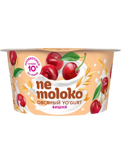Продукт овсяный Nemoloko Yo'gurt с вишней, 130г