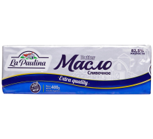 Масло сливочное La Paulina Традиционное 82.5%, 400г