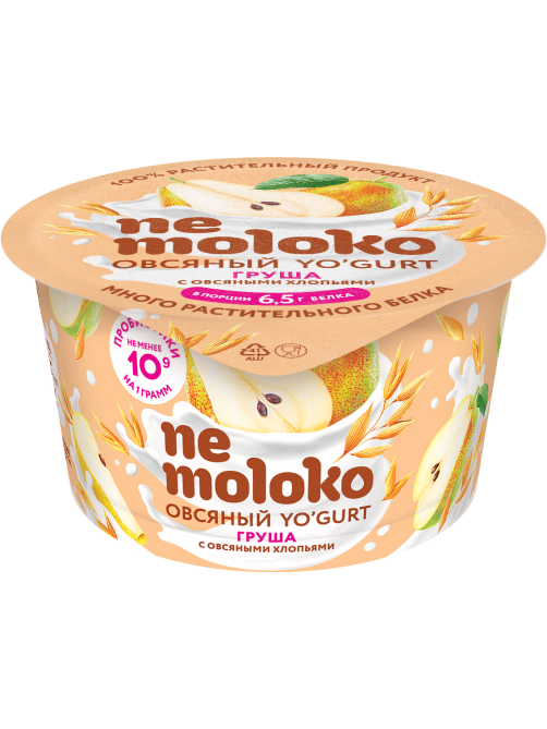 Продукт овсяный Nemoloko с грушей 5%, 130г
