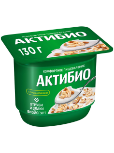 Йогурт Актибио отруби-злаки 2.9%, 130г