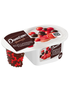 Йогурт Даниссимо клубника-шоколад 6.9%, 105г