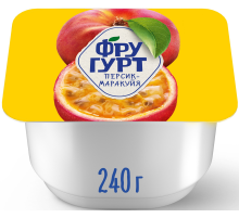 Йогурт Фругурт персик-маракуйя фруктовый 2%, 240г
