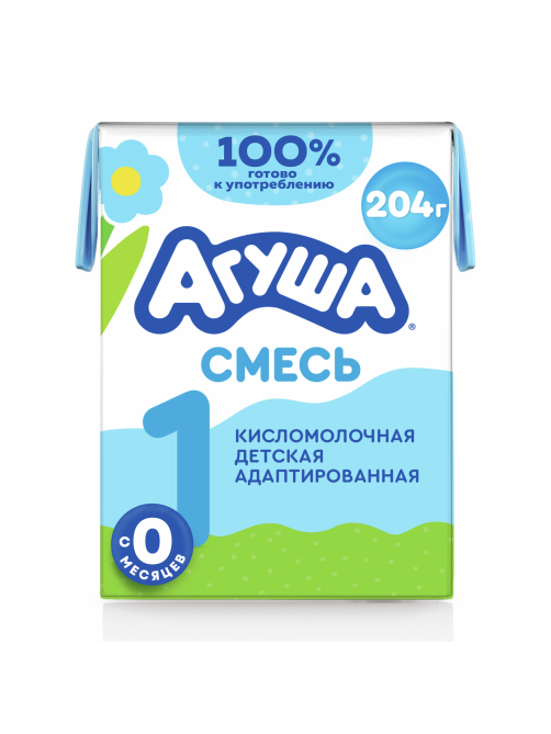 Смесь кисломолочная детская Агуша 1 адаптированная 3.5% с рождения, 200мл