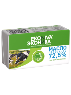 Масло сливочное Эконива Крестьянское ГОСТ 72.5%, 180г