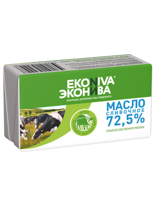 Масло сливочное Эконива Крестьянское ГОСТ 72.5%, 180г