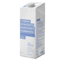 Сливки Брянский молочный комбинат ультрапастеризованные 10%, 1кг