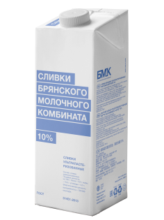 Сливки Брянский молочный комбинат ультрапастеризованные 10%, 1кг