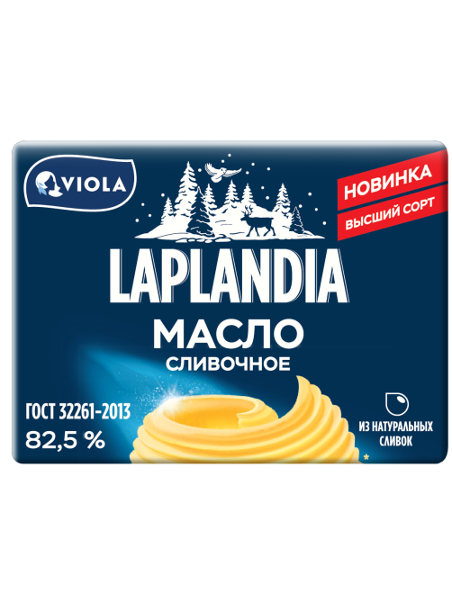 Масло сливочное Laplandia Традиционное ГОСТ 82.5%, 180г