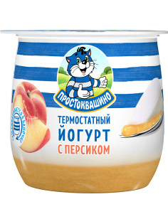 Йогурт термостатный Простоквашино с персиком 3.4%, 160г