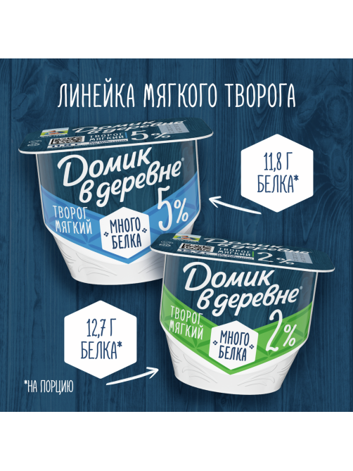 Творог Домик в деревне мягкий 5%, 150г