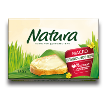 Масло сливочное Natura 82%, 180г
