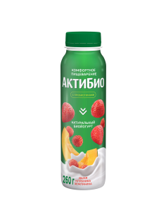 Йогурт питьевой Актибио дыня-клубника-земляника 1.5%, 260г