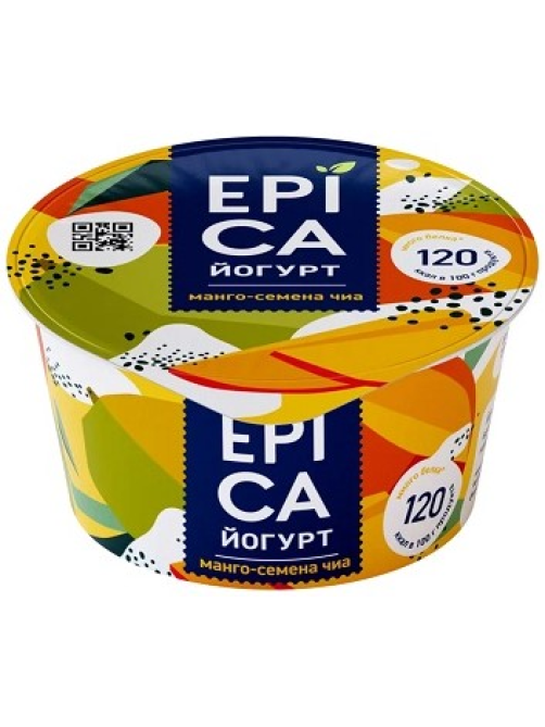 Йогурт Epica манго семена чиа 5%, 130г