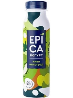 Йогурт питьевой Epica киви виноград 2.5%, 260г