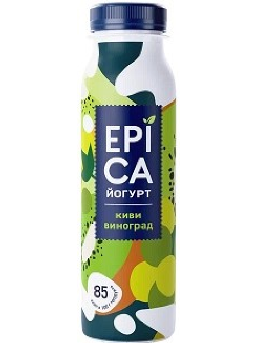 Йогурт питьевой Epica киви виноград 2.5%, 260г