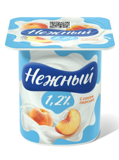 Йогуртный продукт Нежный с соком персика 1.2%, 100г