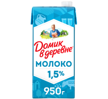 Молоко Домик в деревне ультрапастеризованное 1.5%, 950г