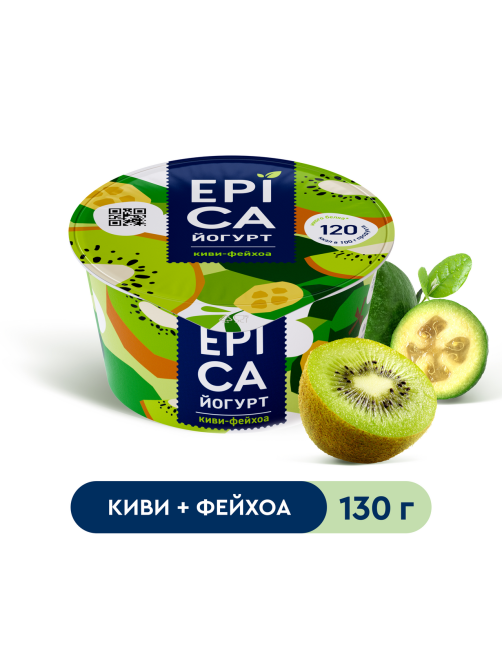 Йогурт Epica киви фейхоа 4.8%, 130г