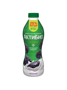 Йогурт питьевой Актибио чернослив 1.5%, 870г