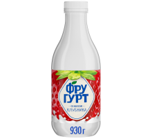 Напиток кисломолочный йогуртный Фругурт со вкусом клубника на йогуртовой закваске 1%, 930г