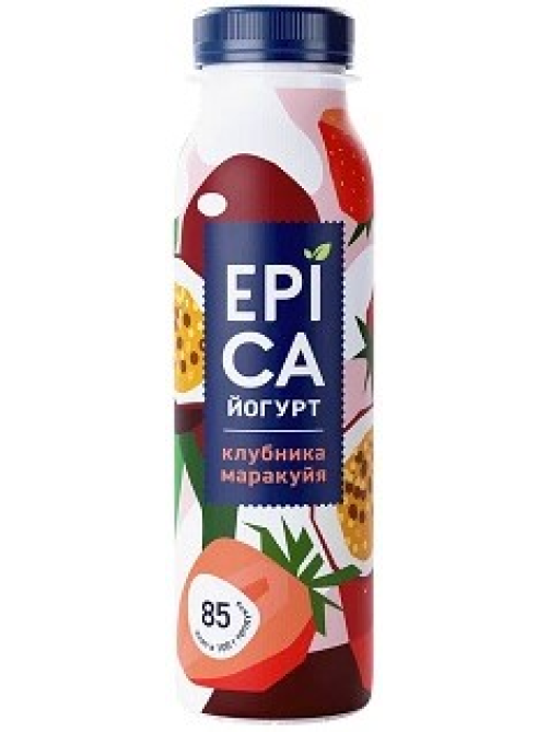 Йогурт питьевой Epica клубника маракуйя 2.5%, 260г