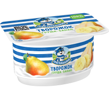 Творожок Простоквашино груша и банан 3.6%, 110г