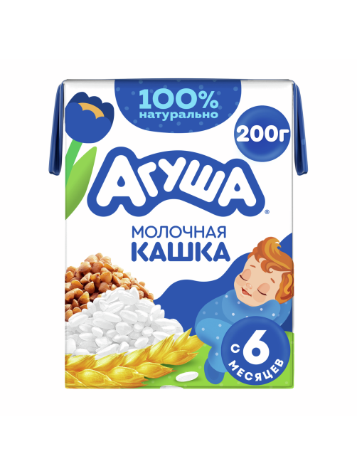 Каша молочная детская Агуша Злаковая 1.8% с 6 месяцев, 190г