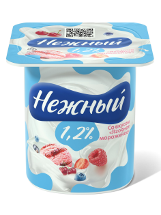 Йогуртный продукт Нежный ягодное мороженое 1.2%, 100г