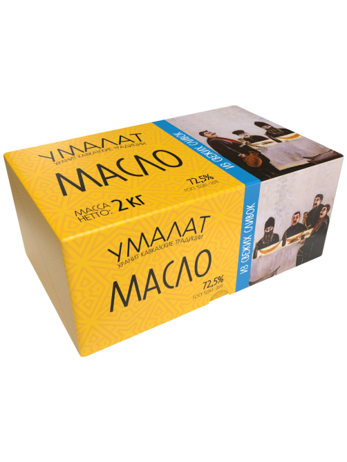 Масло сливочное Umalatte Крестьянское 72.5%, 2кг