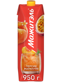 Напиток сывороточный Мажитэль персик, маракуйя 0.05%, 950г
