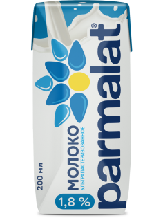 Молоко Parmalat стерилизованное 1.8%, 200мл