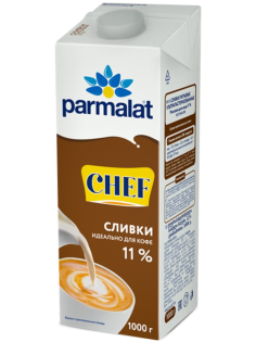 Сливки Parmalat Chef ультрапастеризованные 11%, 1л