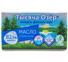 Масло сливочное Тысяча Озер 82.5%, 180г