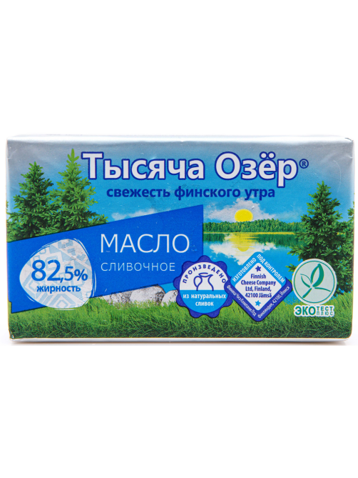 Масло сливочное Тысяча Озер 82.5%, 180г
