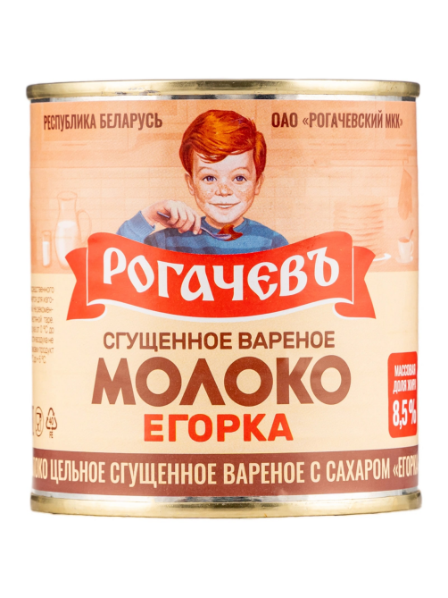 Молоко сгущенное Рогачев Егорка вареное с сахаром 8.5%, 360г