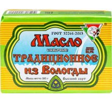 Масло сливочное Из Вологды Традиционное ГОСТ 82.5% 180г