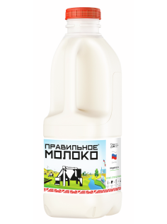 Молоко Правильное молоко пастеризованное 3.2-4%, 2л