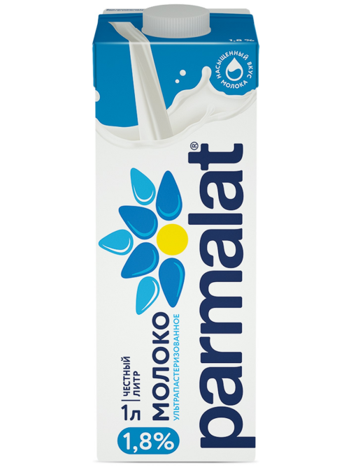 Молоко Parmalat ультрапастеризованное 1.8%, 1л