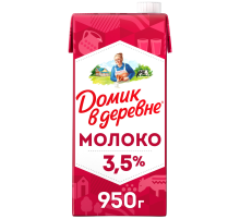 Молоко Домик в деревне ультрапастеризованное 3.5%, 950г