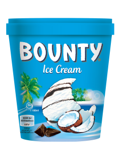 Мороженое молочное Bounty с кокосовым молоком, мякотью кокоса и шоколадом, 272г