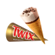 Мороженое молочное Twix Карамель и какао в вафельном рожке 5%, 68г