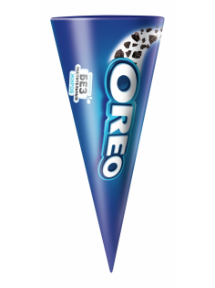 Мороженое сливочное Oreo с кусочками печенья в вафельном рожке, 72г