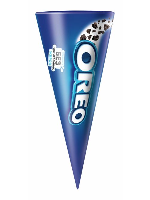 Мороженое сливочное Oreo с кусочками печенья в вафельном рожке, 72г