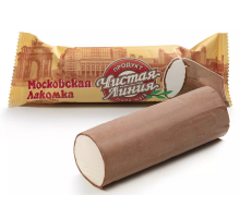 Мороженое пломбир Чистая Линия Московская Лакомка трубочка, 80г