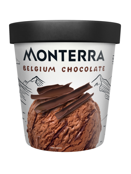 Мороженое сливочное Monterra Бельгийский шоколад, 276г