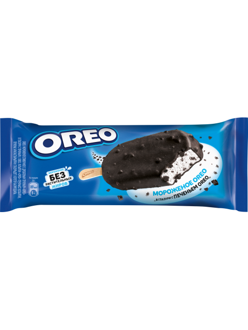 Мороженое Oreo сливочное эскимо глазурь с печеньем, 56г