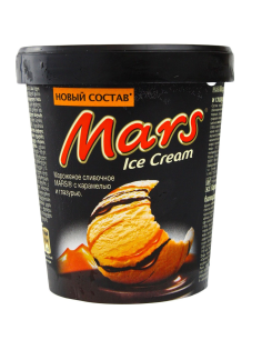 Мороженое сливочное Mars с карамелью и глазурью, 300г