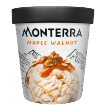 Мороженое пломбир Monterra Кленовый сироп и грецкий орех, 298г